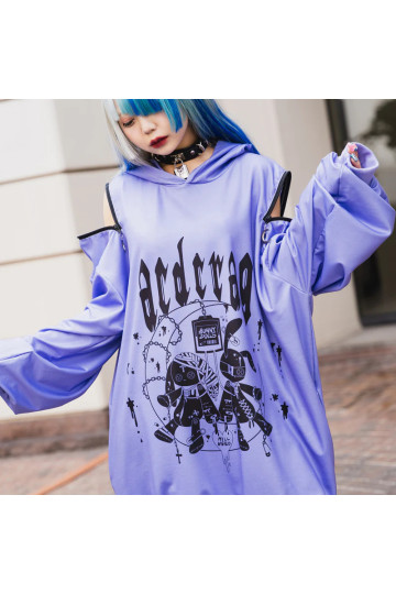 Moon Bunny Dolls Purple Hoodie ACDC RAG