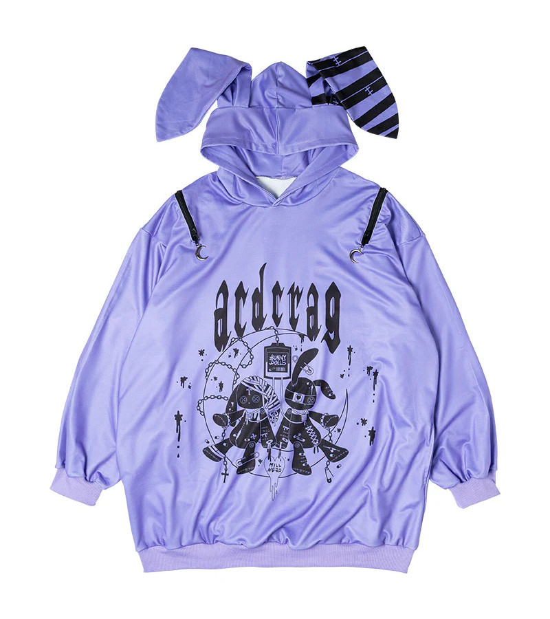Moon Bunny Dolls Purple Hoodie ACDC RAG