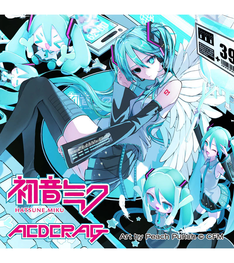 Hatsune Miku Black And Mint Blue Hoodie ACDC RAG