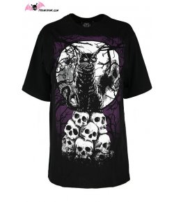 T-shirt Chat Noir et Skulls