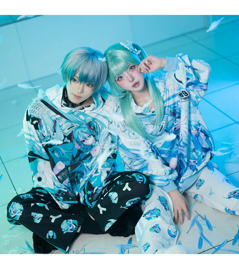 Hatsune Miku Pastel Blue Hoodie ACDC RAG