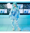 Hatsune Miku Hoodie Bleu Pastel Blanc ACDC RAG