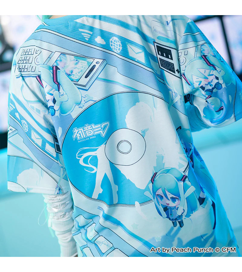 Hatsune Miku Pastel Blue T-shirt ACDC RAG
