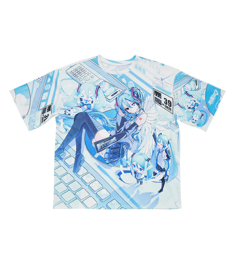 Hatsune Miku Pastel Blue T-shirt ACDC RAG