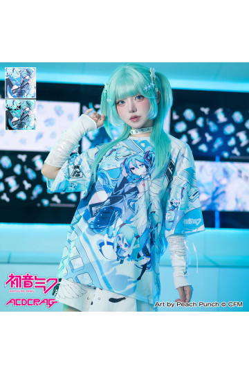Hatsune Miku Pastel Blue T-shirt ACDC RAG