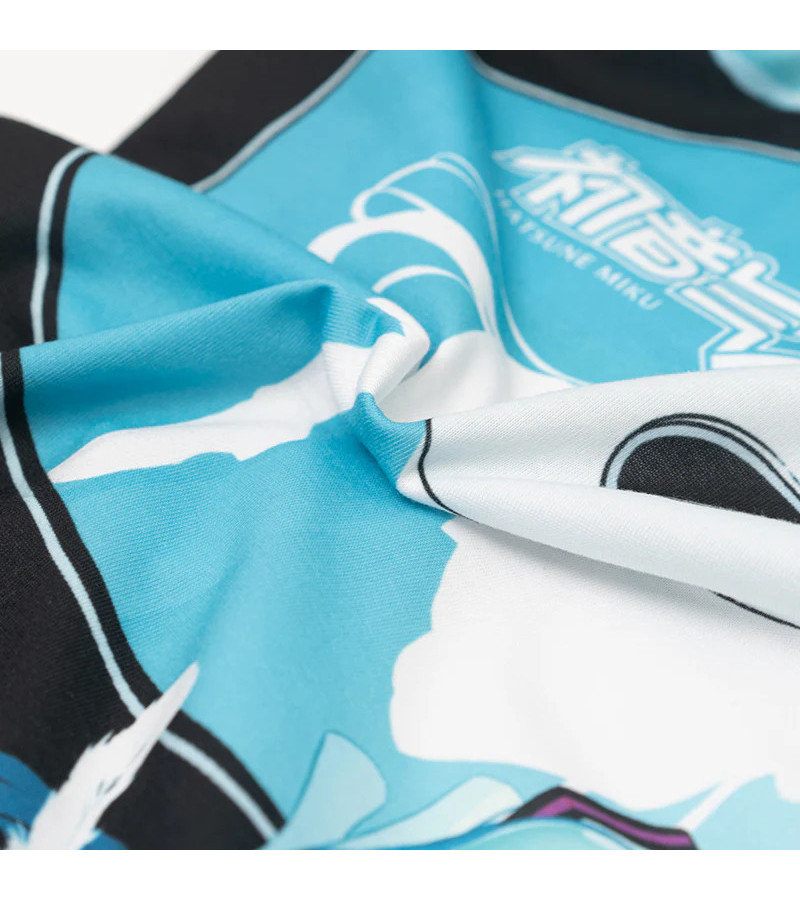 T-shirt Hatsune Miku Bleu Et Noir ACDC RAG