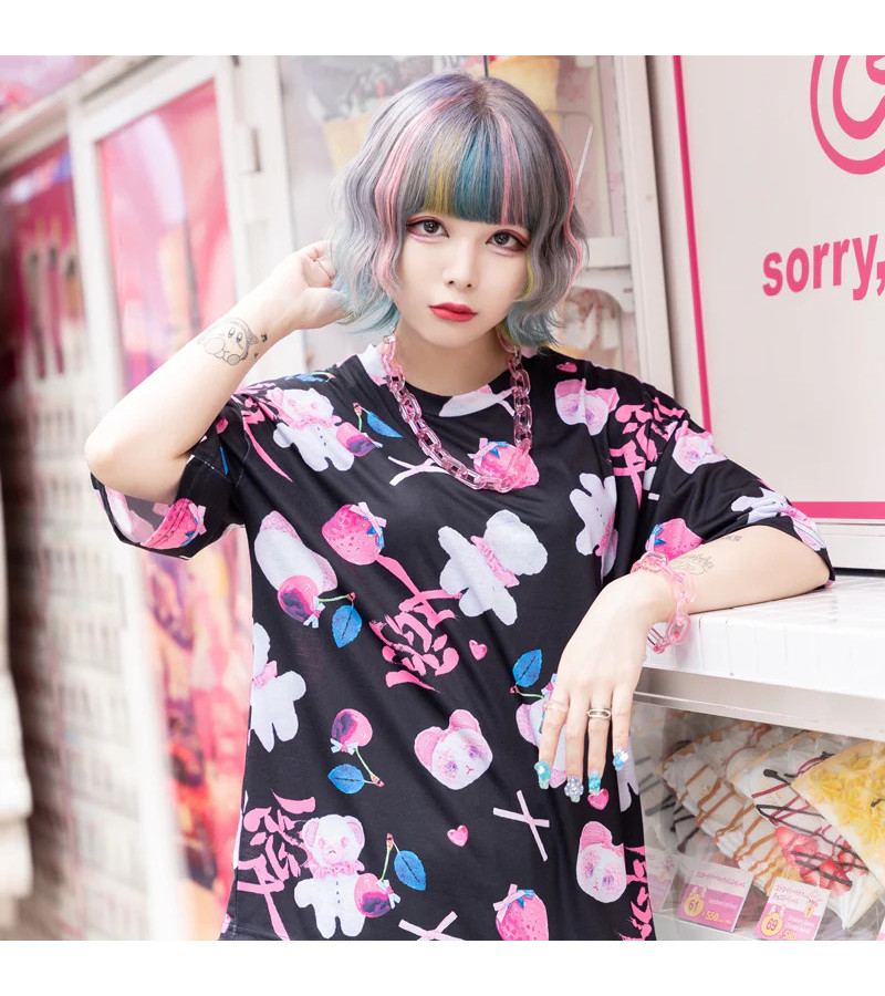 ACDC RAG Pastel Pink Clear Chain Necklace