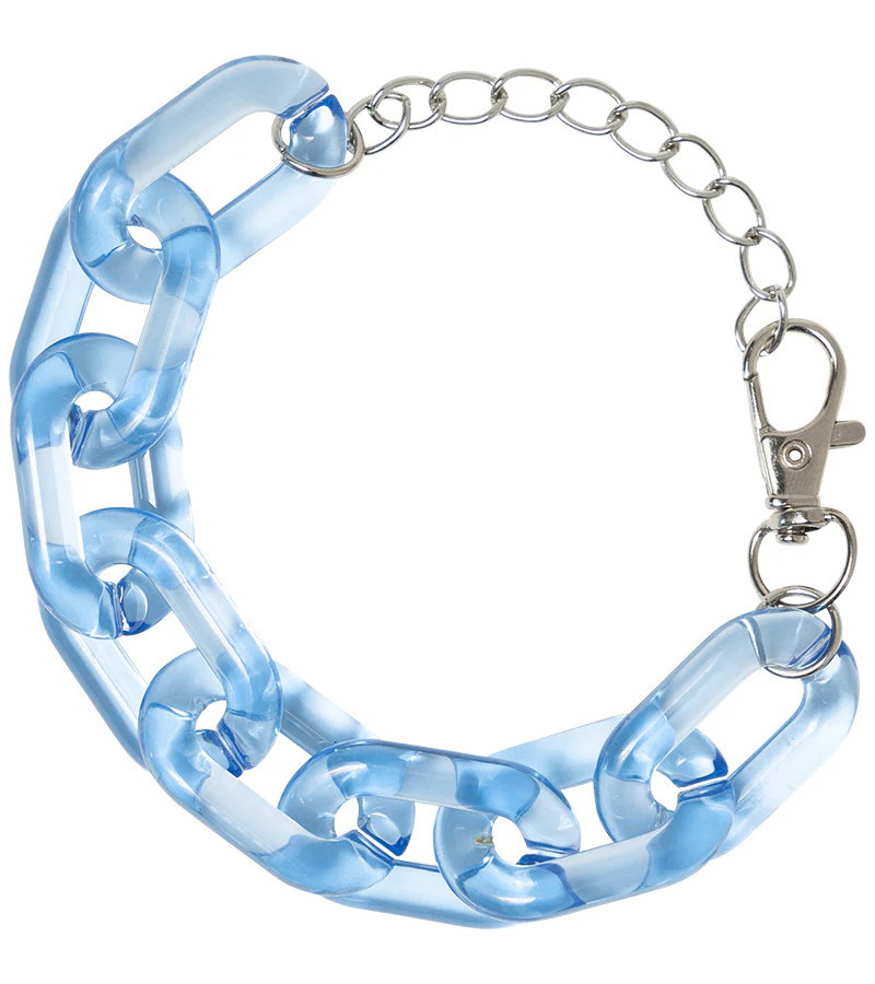 Bracelet Chaine ACDC RAG Bleu Pastel