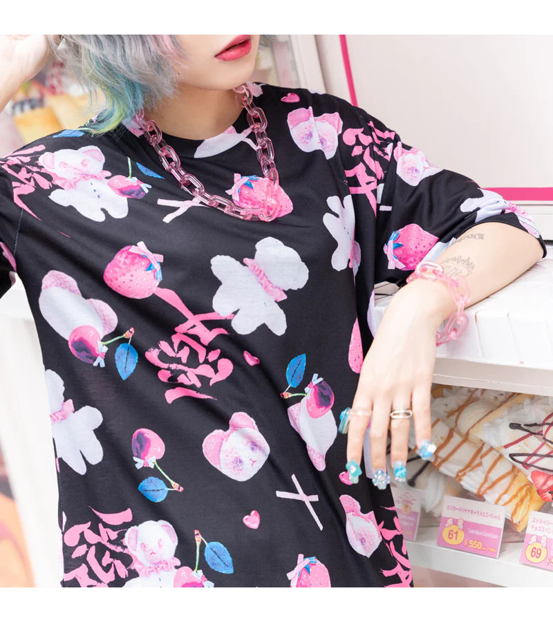 ACDC RAG Pastel Pink Clear Chain Bracelet