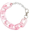 ACDC RAG Pastel Pink Clear Chain Bracelet