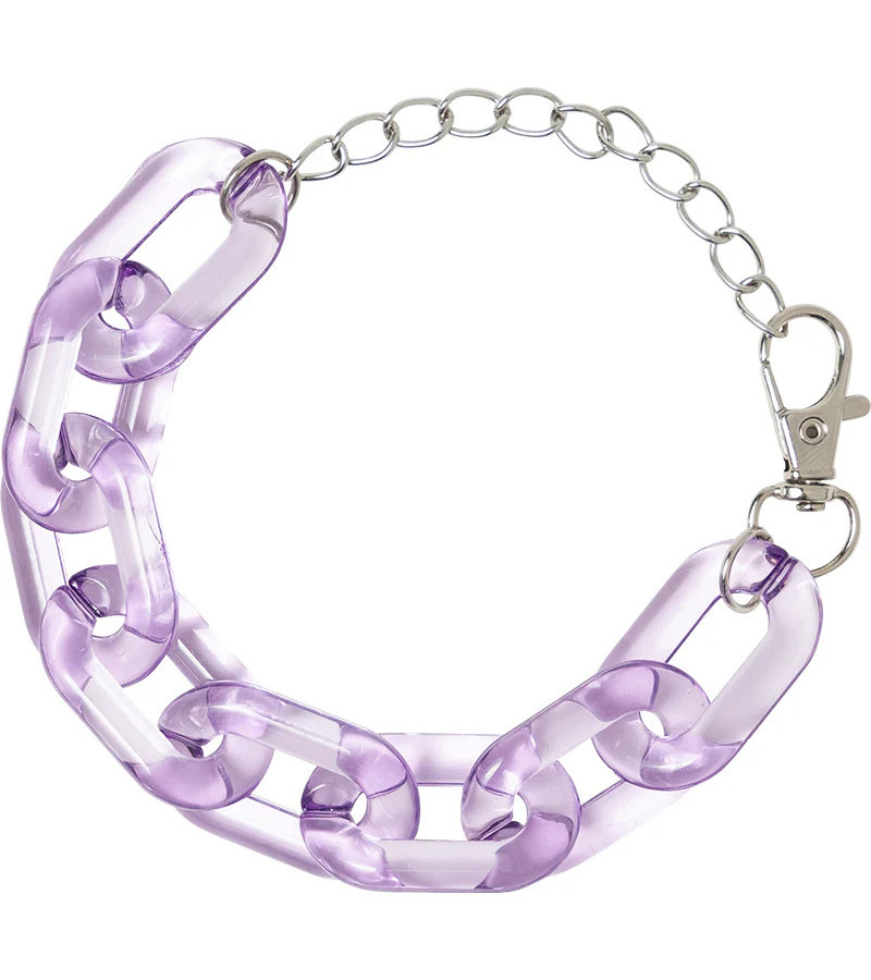 ACDC RAG Pastel Purple Clear Chain Bracelet