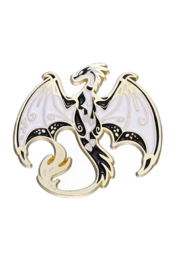 Pins Dragon Blanc Et Or