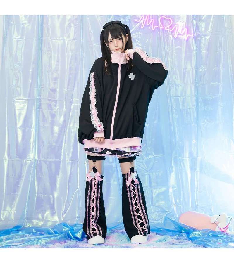 Veste Healing Heart Noire Et Rose ACDC RAG