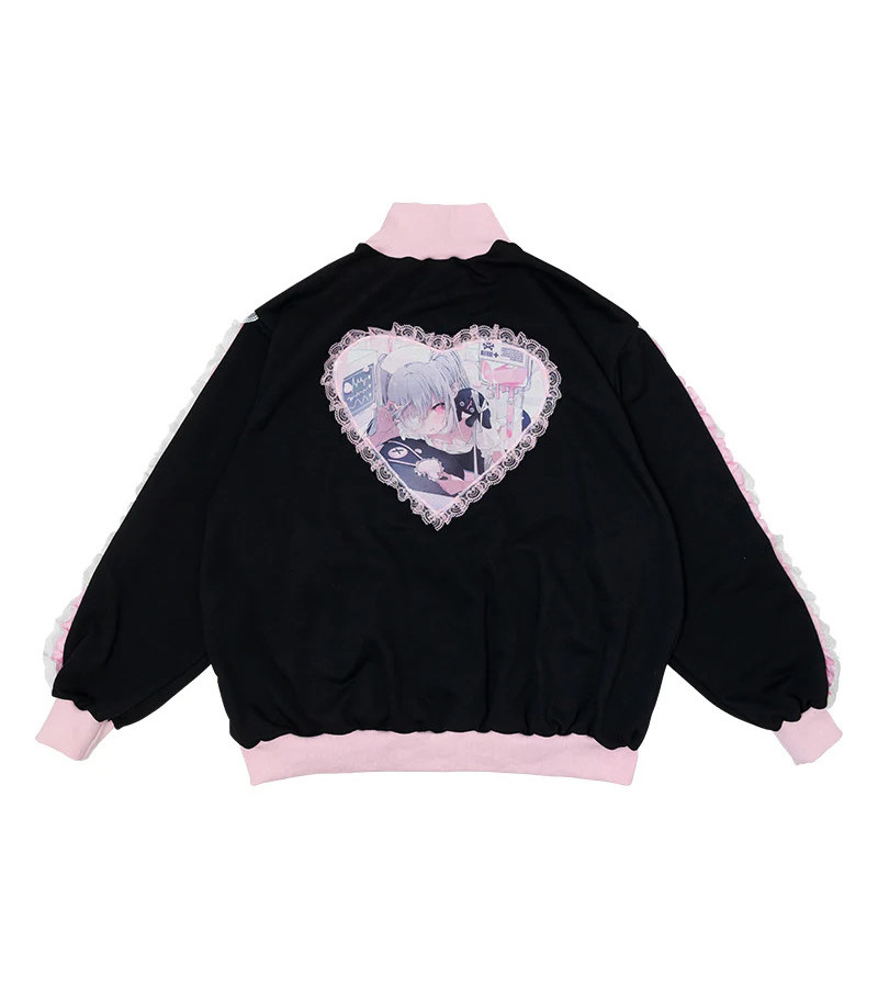 Veste Healing Heart Noire Et Rose ACDC RAG