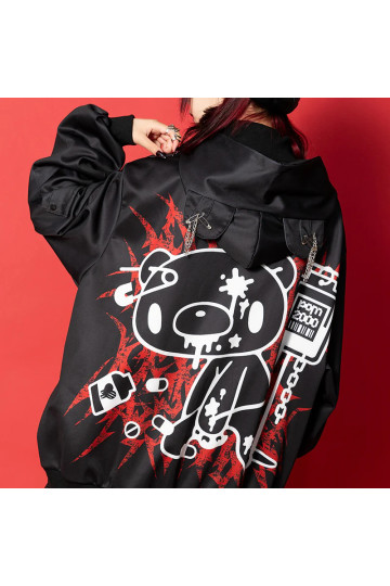 Veste Oversized Dark Gloomy Rouge Noire ACDC RAG