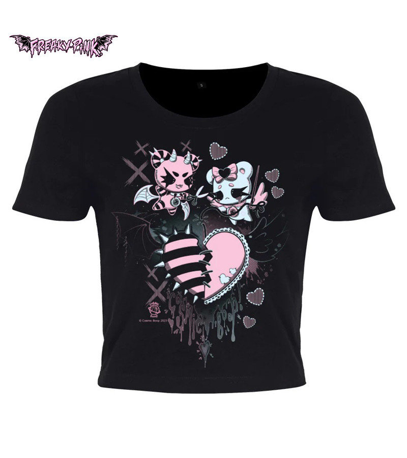 Two Aesthetics Cute Bears Crop Top