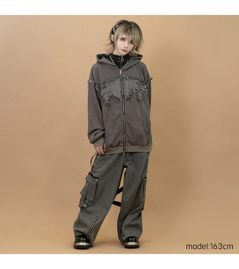 Cryptid Corpse Zip Hoodie Dark Grey ACDC RAG