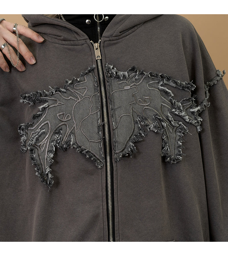 Cryptid Corpse Zip Hoodie Dark Gray ACDC RAG