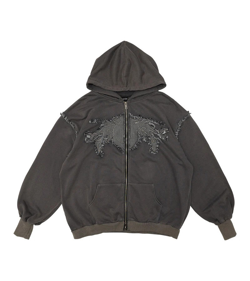 Cryptid Corpse Zip Hoodie Gris ACDC RAG