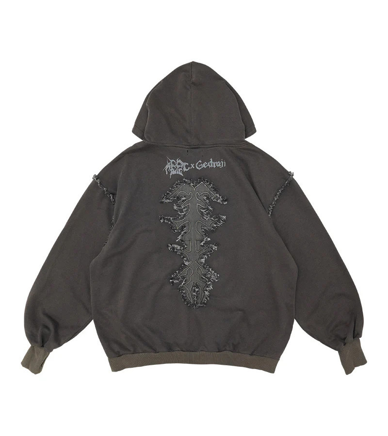 Cryptid Corpse Zip Hoodie Dark Grey ACDC RAG