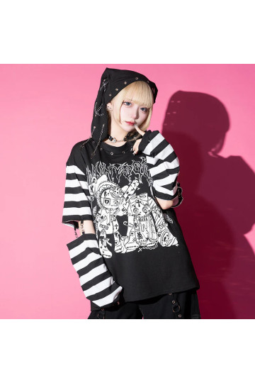 Top Punky Bunny Blanc ACDC RAG