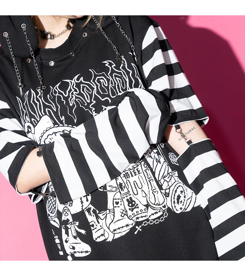 Top Punky Bunny Blanc ACDC RAG