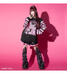 Pink Black Punky Bunny Striped Long Sleeves ACDC RAG