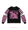 Pink Black Punky Bunny Striped Long Sleeves ACDC RAG