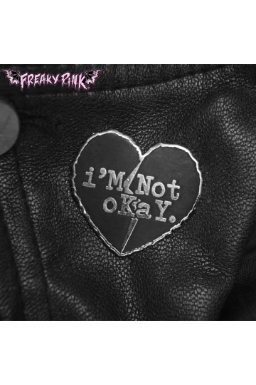 Pins I'm not okay Coeur Brisé