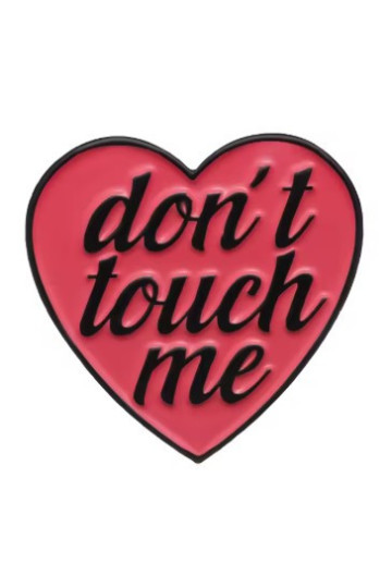 Red Heart Don't Touch Me Pin