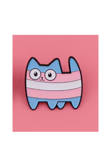 Pins Chat Drapeau Transgenre
