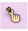 Korean Heart LGBTQIA Pin