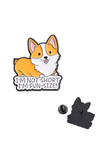 Pins Corgi I'm Not Short