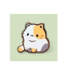 Kawaii White Grey Gold Cat Pin