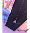 Collier Coeur Gothique Violet Freaky Pink