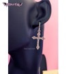 Boucles D'Oreilles Croix Strass