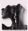 Boucles D'Oreilles Lunes Soleil Cristal