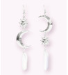 Moon Sun Cristal Earrings - Freaky Pink