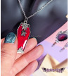 Red Coffin Gothic Necklace Freaky Pink