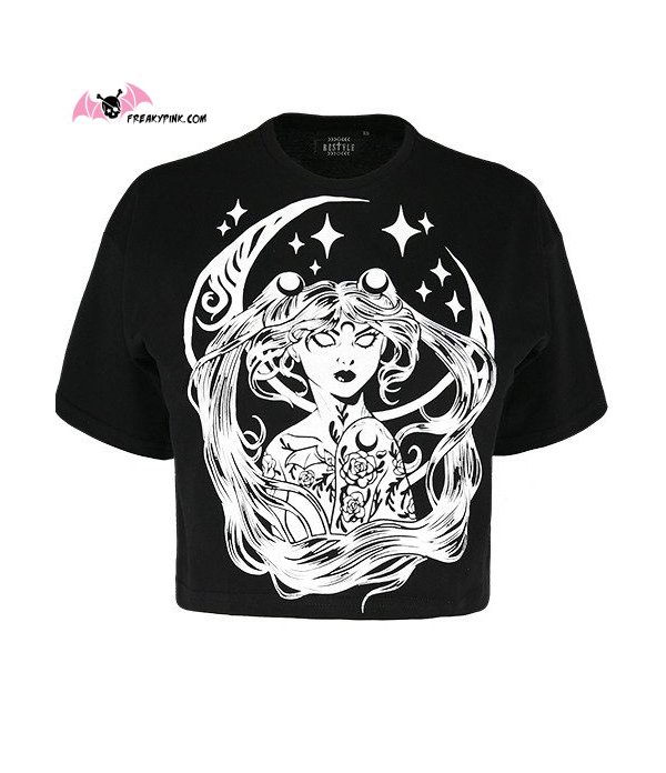 Crop Top Dark Sailor Moon