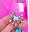 Blue Atomic Sun Necklace Freaky Pink