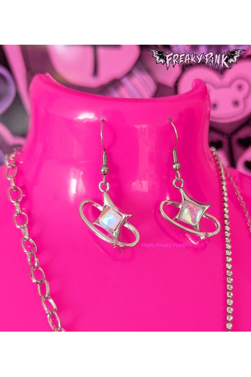 Boucles D'Oreilles Atomic Stars Freaky Pink