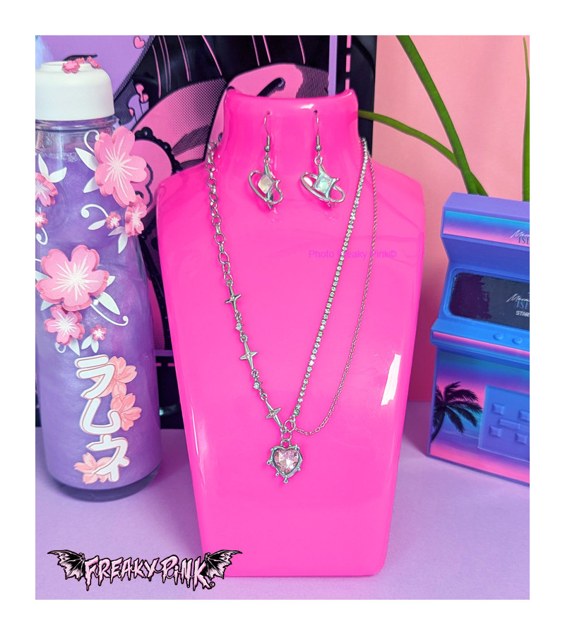 Boucles D'Oreilles Atomic Stars Freaky Pink