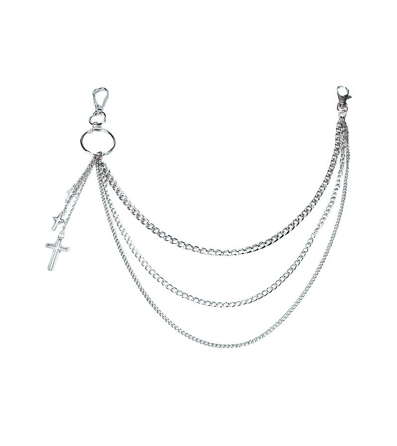 Gothic Cross Chain - Freaky Pink