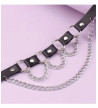 4 Rings Choker With Chains