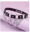 4 Rings Choker With Chains