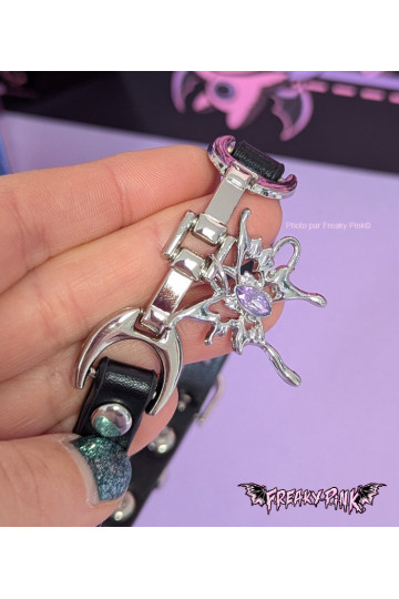 Choker Papillon Violet