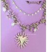 Big Heart And Stars Necklace