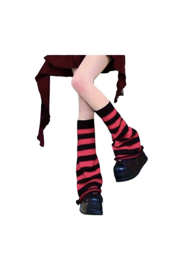 Red And Black Wide Leg Warmers