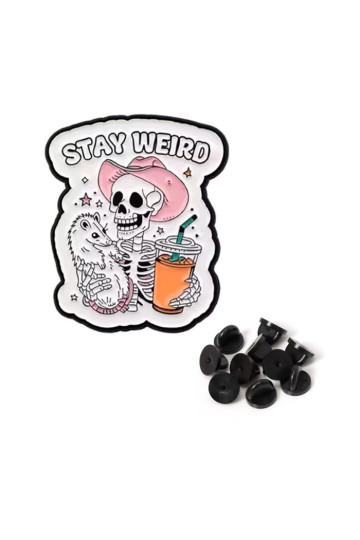 Pins Squelette Stay Weird
